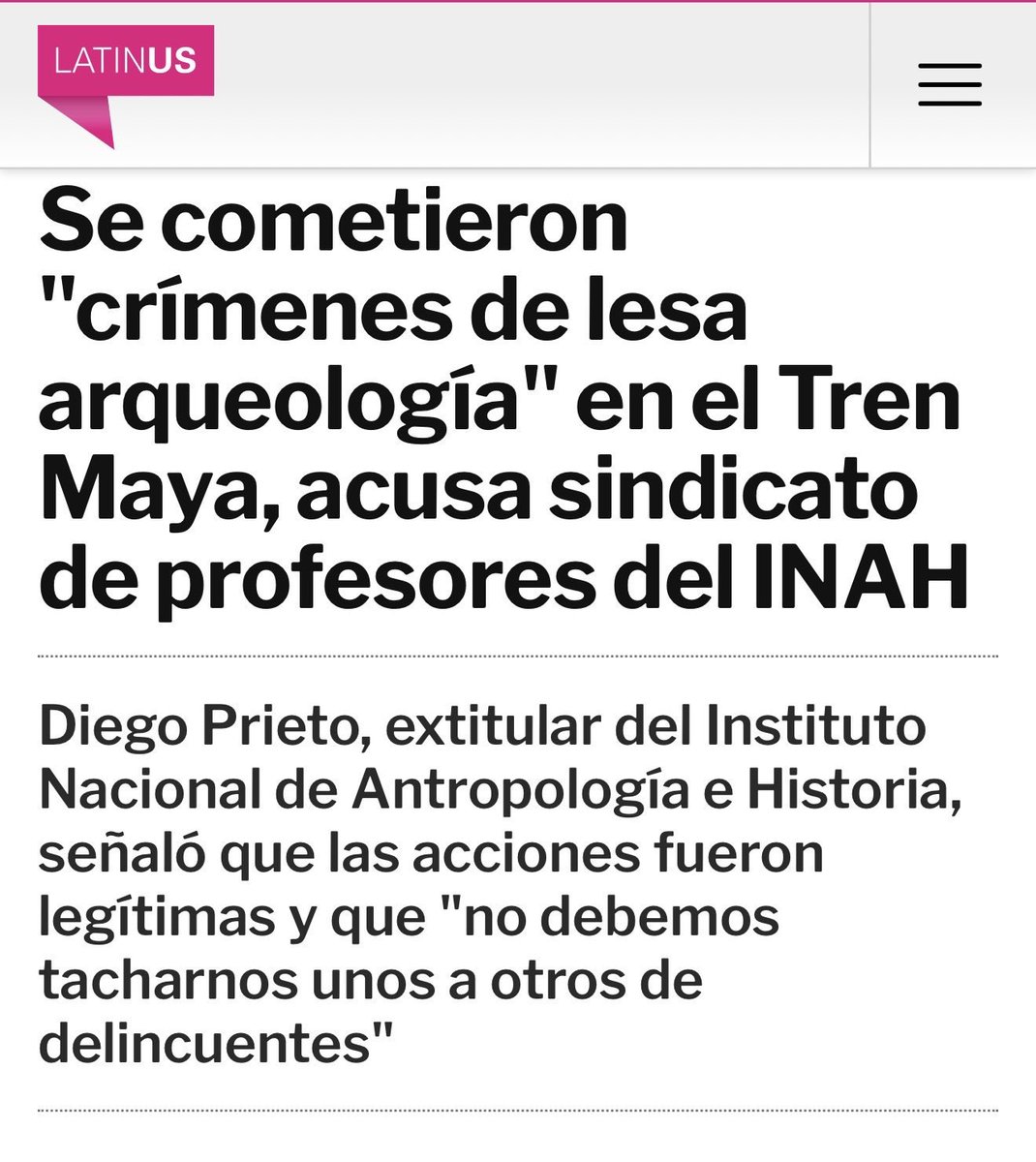 <a href="/Claudiashein/">Claudia Sheinbaum Pardo</a> <a href="/SNietoCastillo/">Santiago Nieto</a> Quien hubiera pensado que le partió toda su madre al acervo arqueológico mexicano y a uno de los ecosistemas con mayor biodiversidad del mundo, un Tren Maya cuyo único estudio de impacto ambiental fue un ritual pagano pidiéndole permiso a la Pachamama.

No podía saberse.