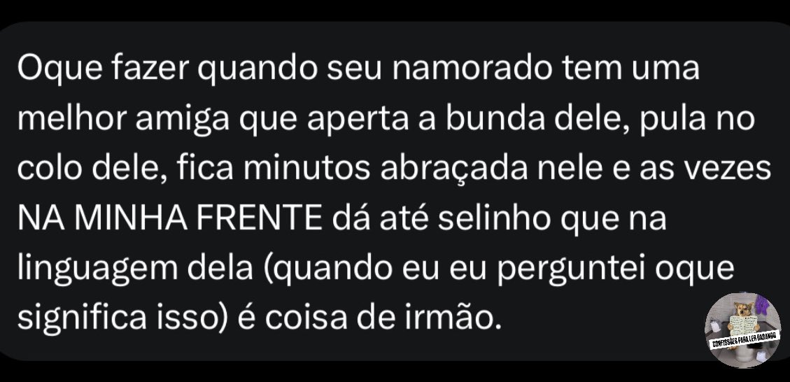 Confissoes pra ler cagando 𝕏 tweet media