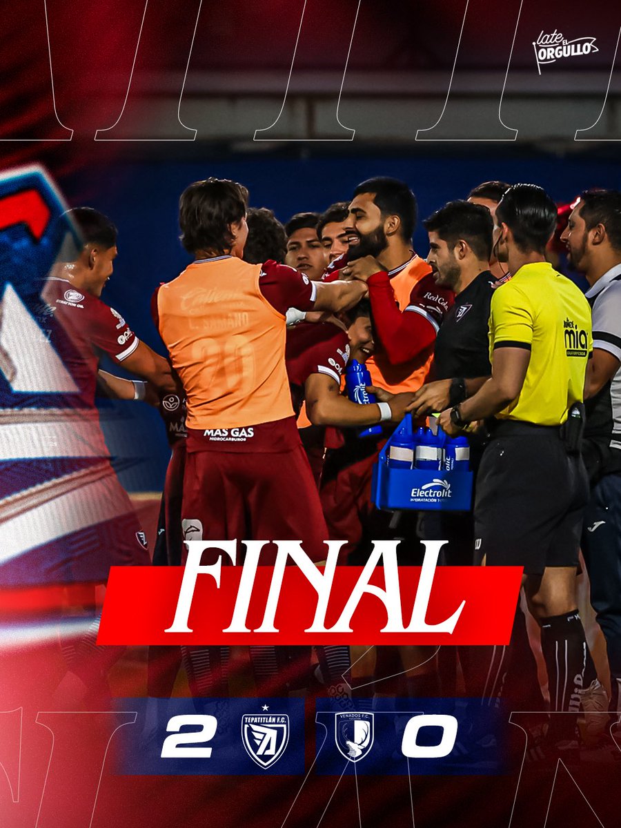 ⛰️ TEP 2-0 VEN 🦌

FINAL| ¡LOS TRES PUNTOS SE QUEDAN EN LOS ALTOS DE JALISCO! 👊

Partido formidable de mis Alteños y seguimos sumando, avanzando y mejorando 🙌🏻

#LateElOrgullo 🫀