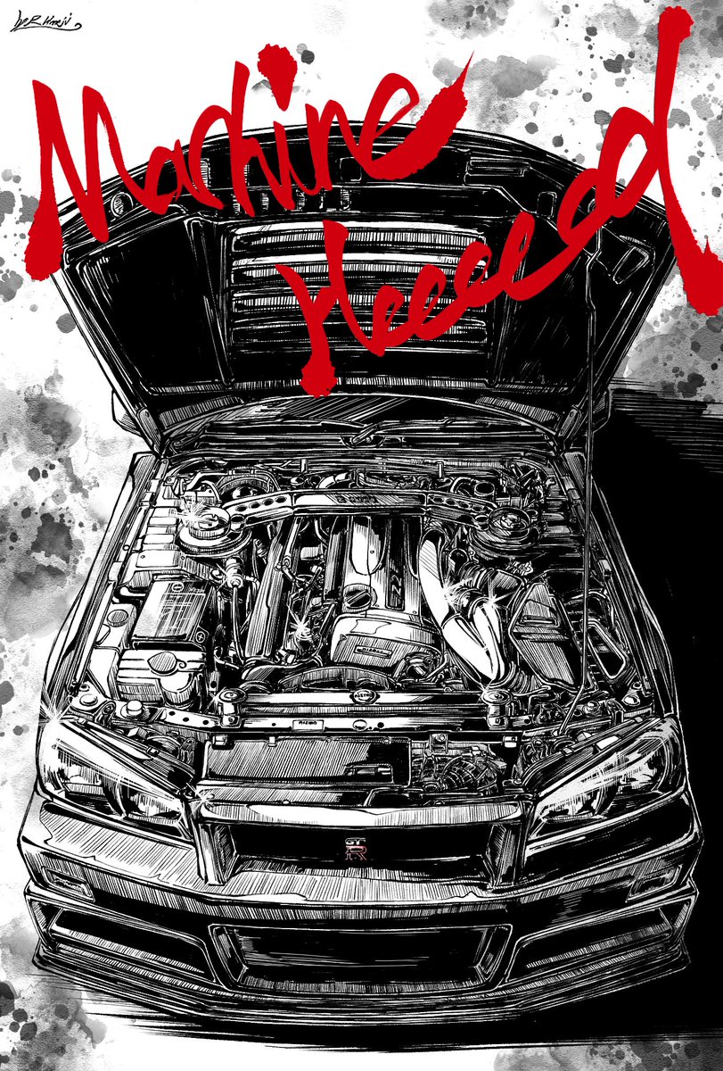 Machine heeeeead!!🚗³₃

 #illustration
 #r34gtr