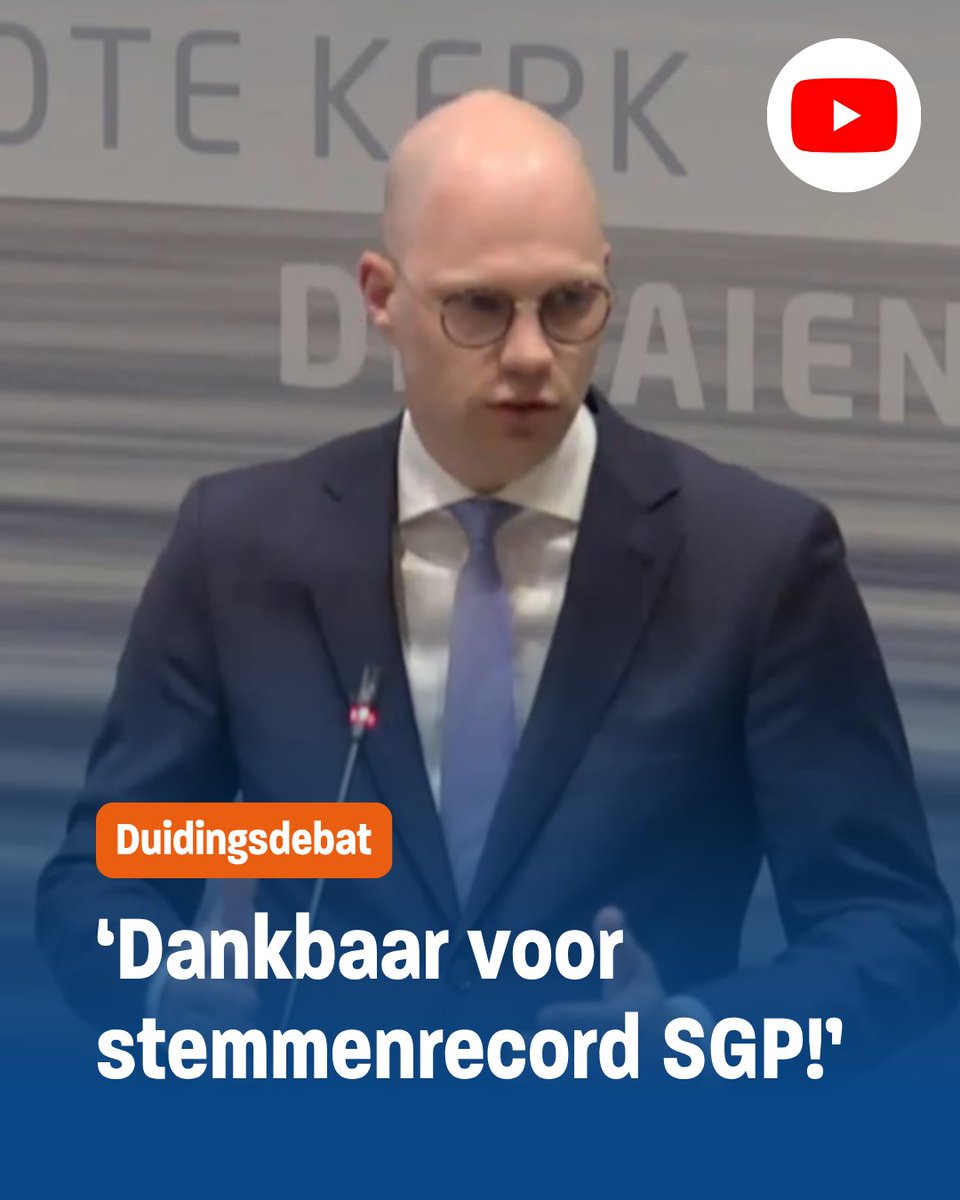 Vrijdag 20 maart vond het duidingsdebat plaats. De 10 verkozen partijen blikten terug op de verkiezingsuitslag en keken vooruit naar de formatie. Namens de SGP voerde lijsttrekker <a href="/ArdjanBoersma/">Ardjan Boersma</a> het woord. Lees of bekijk zijn bijdrage.

papendrecht.sgp.nl/actueel/nieuws…