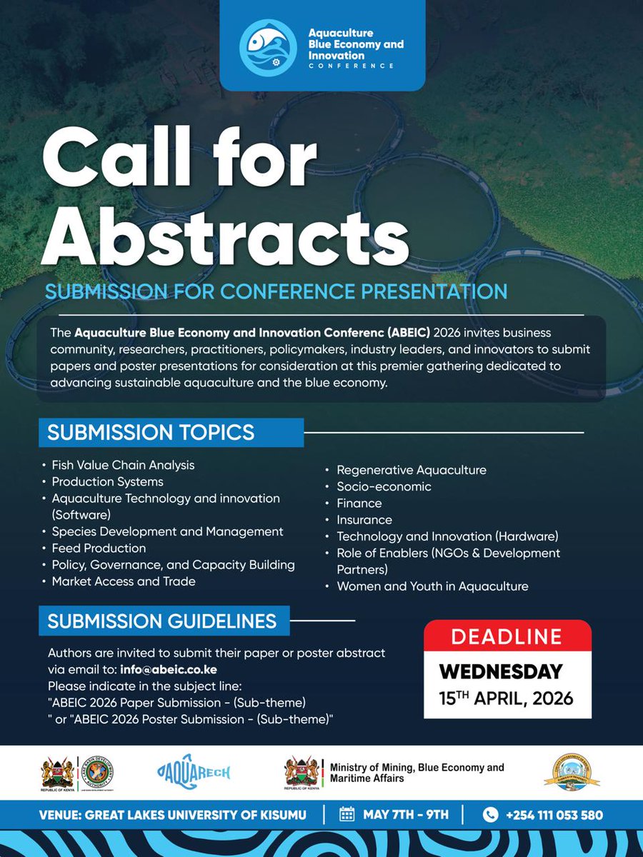 Aquaculture Blue Economy and Innovation Conference tweet media