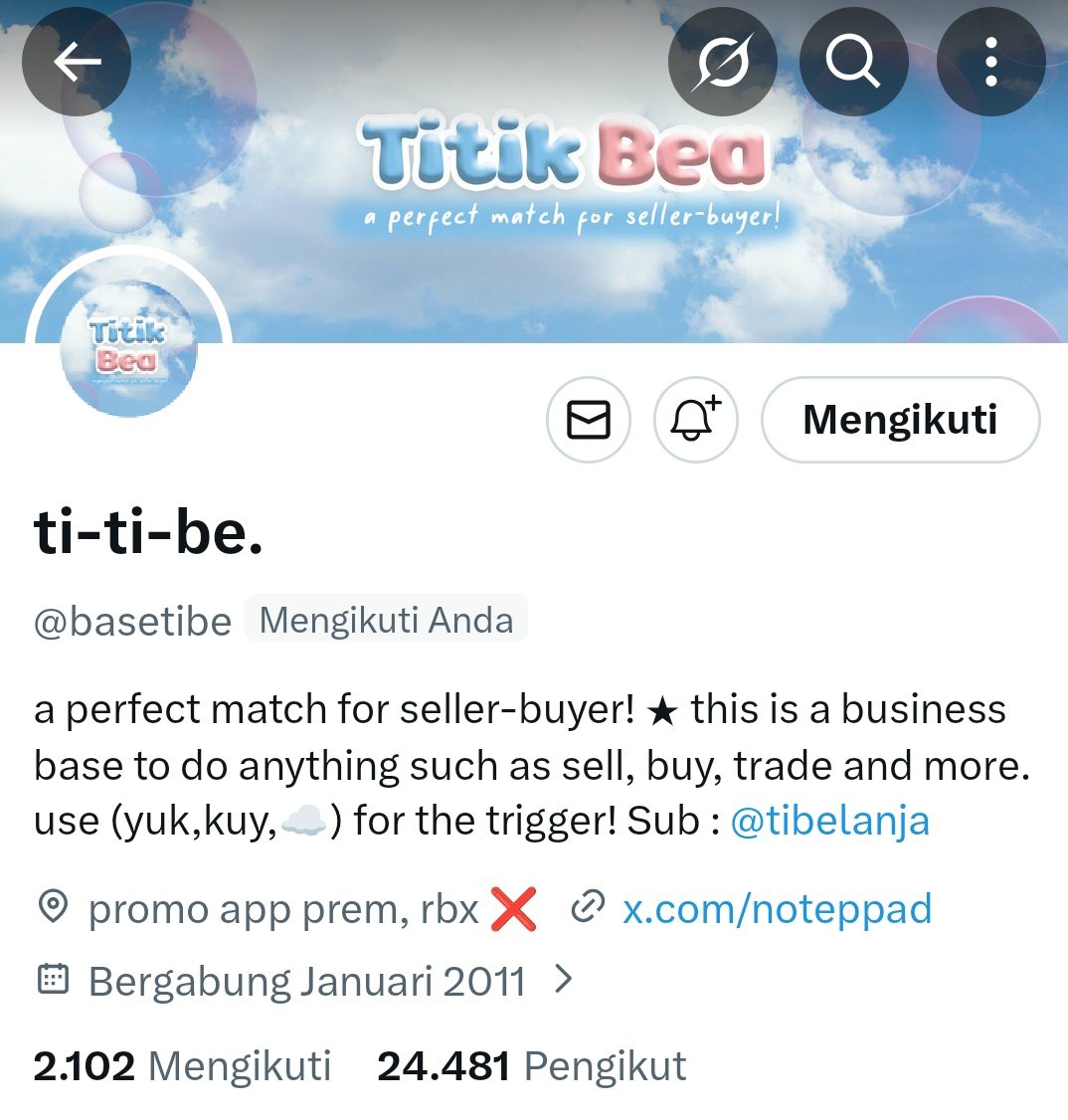 clover99 🍀 +100 testi | jasa unsus akun X tweet media