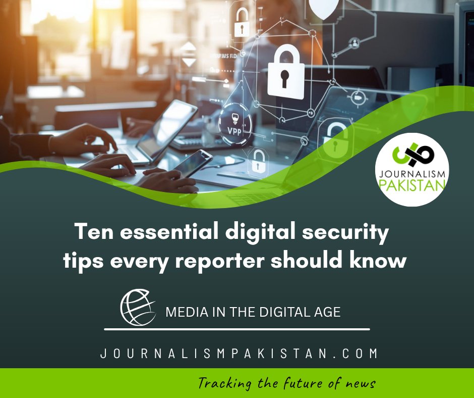 JournalismPk's tweet image. Journalists face growing cyber threats every day, putting sources and sensitive data at risk. Our latest story outlines 10 essential digital security tips every reporter should know to stay safe online. #DigitalSecurity #JournalismTips #MediaSafety 

journalismpakistan.com/ten-essential-…