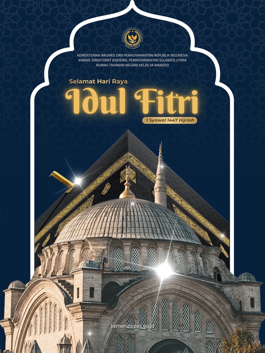 humasrutan81822's tweet image. Kepala Rumah Tahanan Negara Kelas IIA Manado beserta seluruh jajaran mengucapkan:

Selamat Hari Raya Idul Fitri 1447 H
Minal Aidin Wal Faizin, mohon maaf lahir dan batin.

#Kemenimipas
#Pemasyarakatan
#KanwilditjenPASSulut
#RutanKelasIIAManado