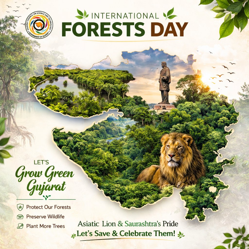 narottamsahoo's tweet image. Forests inspire curiosity, discovery, and responsibility!

On #InternationalDayOfForests, let us encourage young minds to explore, understand, and protect our #forests - from the #Gir landscape to #mangroves of #Kutch - for a #greener, #healthier planet.