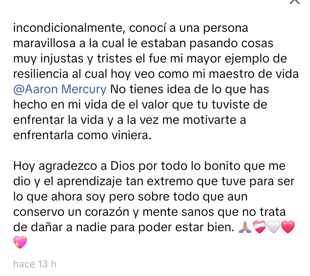 Mire un videos en tik tok con este mensaje para <a href="/ArnMercurio/">Aaron Mercury</a> ... Es verdad Aarón llega como esa luz que aparece justo cuando todo parece perdido, en ese instante en el que el alma se siente cansada y el corazón cree que ya no puede más. ⬇️
