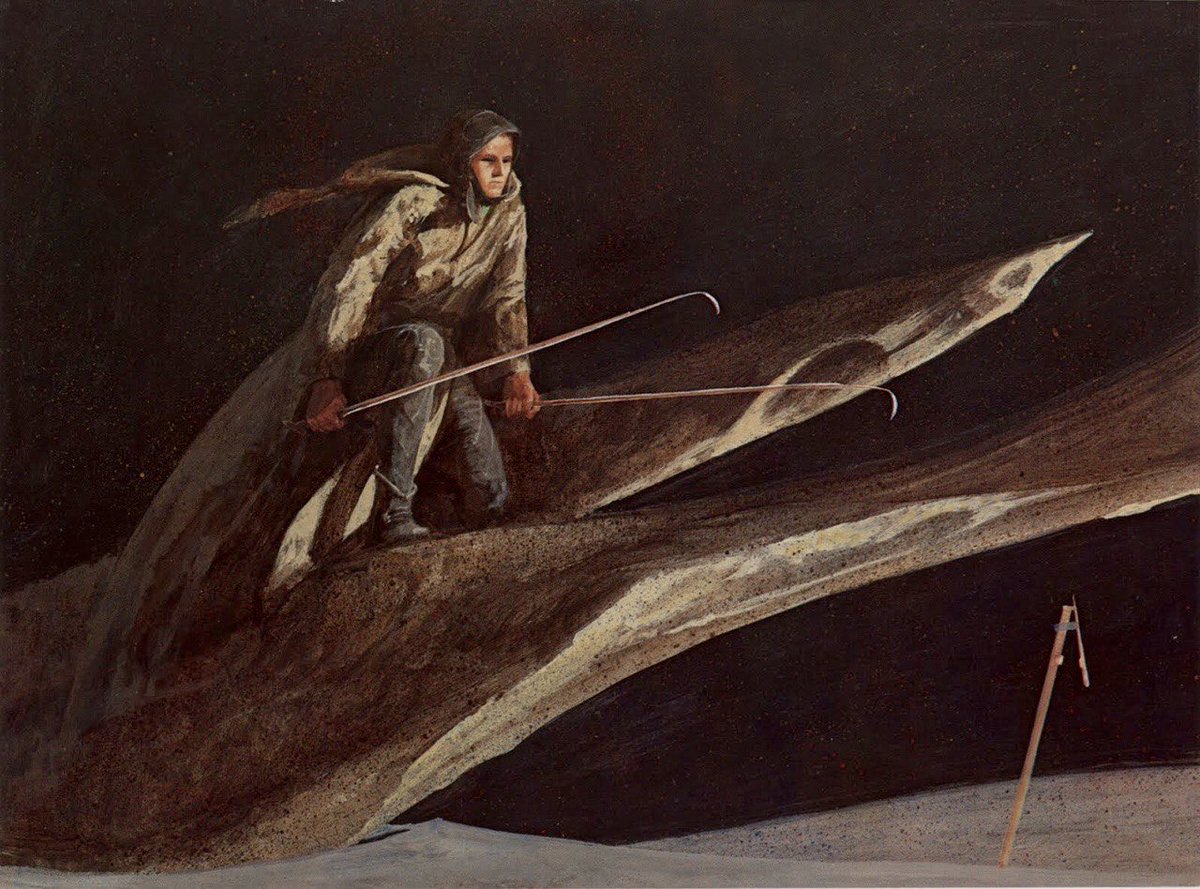 Soon the third part of the movie Dune is coming out.

I want to talk about John Schoenherr, the artist who was the first to visualize the world of Arrakis. #dune #art