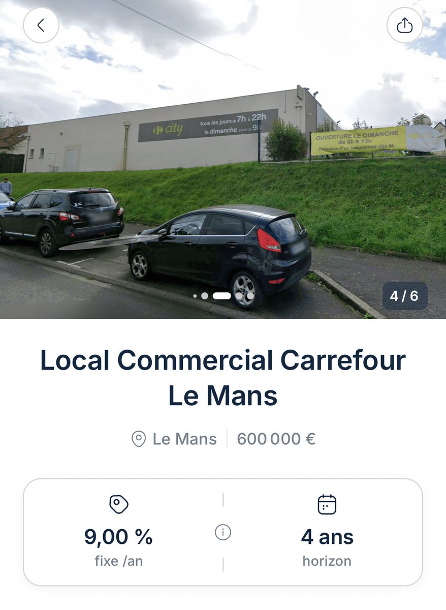 Je suis pas très crowdfunding, mais j’aime envoyer la sauce lorsque je trouve un projet bien ficelé. 

J’ai un solide dossier avec 9% de yield sur 4 ans à vous présenter.

🧠 Analyse du projet :

L'opération consiste à financer le refinancement d'un mur commercial exploité sous