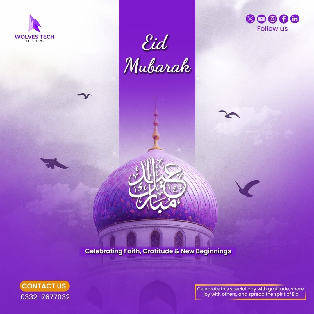 WolvesSolution's tweet photo. Eid-ul-Fitr marks the beautiful conclusion of the blessed month of Ramadan—a time of reflection, patience, and spiritual growth. It is a moment to express gratitude, share happiness, and strengthen the bonds of family, friendship, and community.
#EIDMUMARAK https://t.co/5fuFdMvKsl