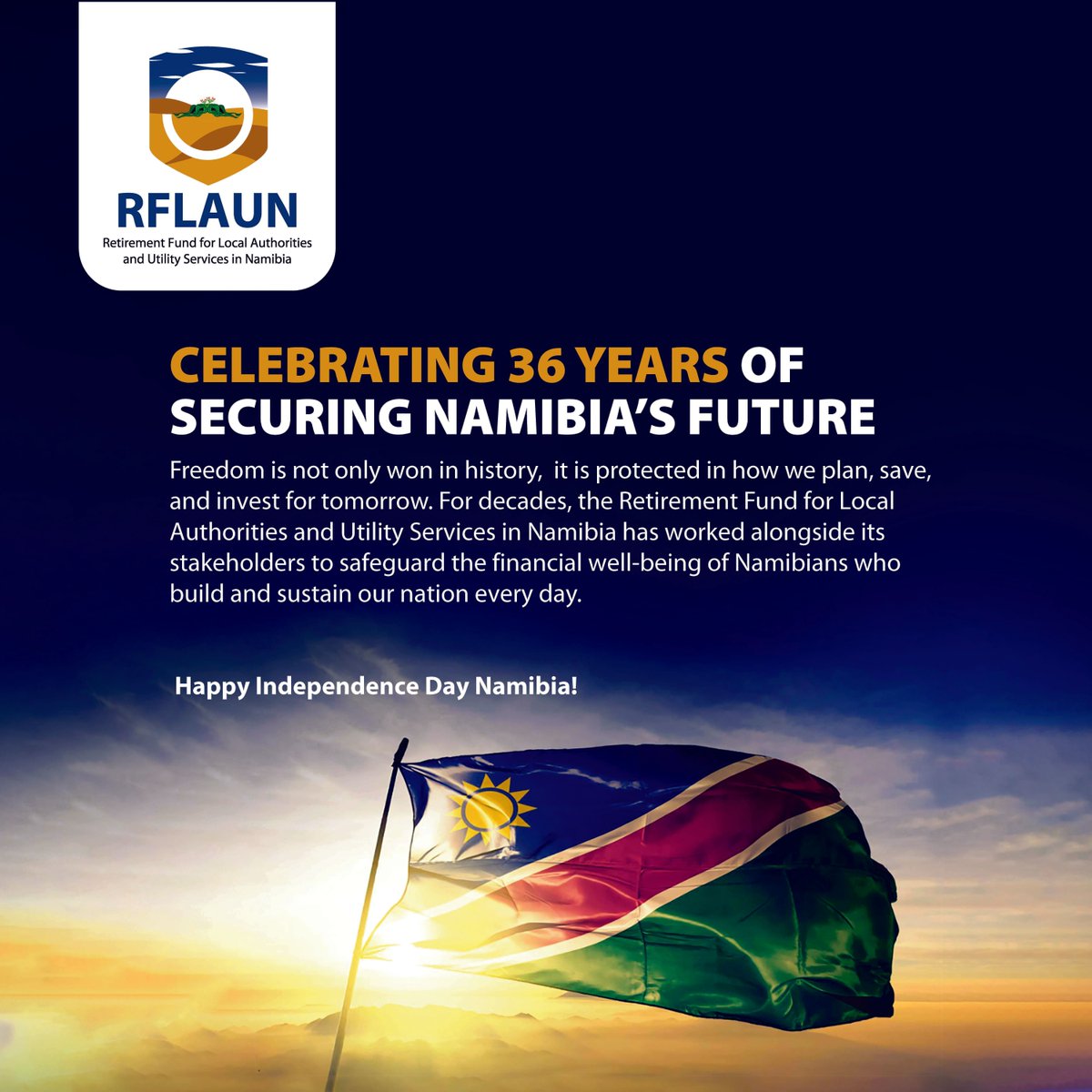 NAMIBIA @ 36🎉 
Because true freedom includes financial security for today and for generations to come. 

Happy Independence Day, Namibia