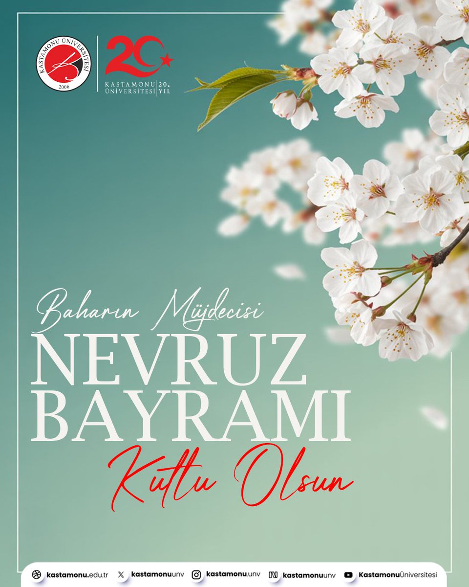 kastamonuunv's tweet photo. Baharın, kardeşliğin, birlik ve beraberliğin simgesi Nevruz Bayramı kutlu olsun. 💐

Bolluk, bereket ve huzur getirmesi temennisiyle.. 🌿🌼🌸

#KastamonuÜniversitesi https://t.co/zSzinWaYMV