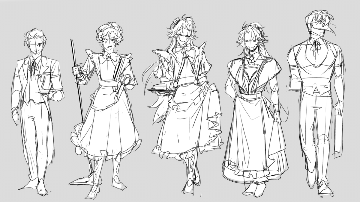 그냥 얘들 메이드복이랑 집사복 보고 싶었을뿐..