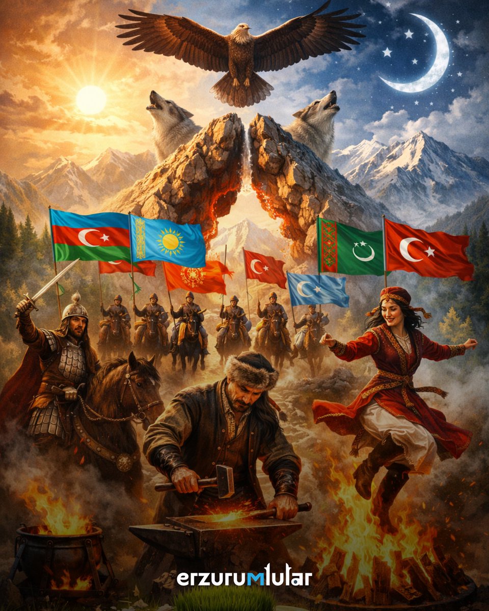 Körükle ateş yakıp,
Demir dağı eritip,
Ergenekon’dan çıkışın destanıdır bugün…

Nevruz; yeniden dirilişin,
Birliğin ve gücün adıdır!

Nevruz, Türk’ün bayramıdır!
Büyük Türk Milleti’nin Nevruz’u kutlu olsun 🇹🇷🔥