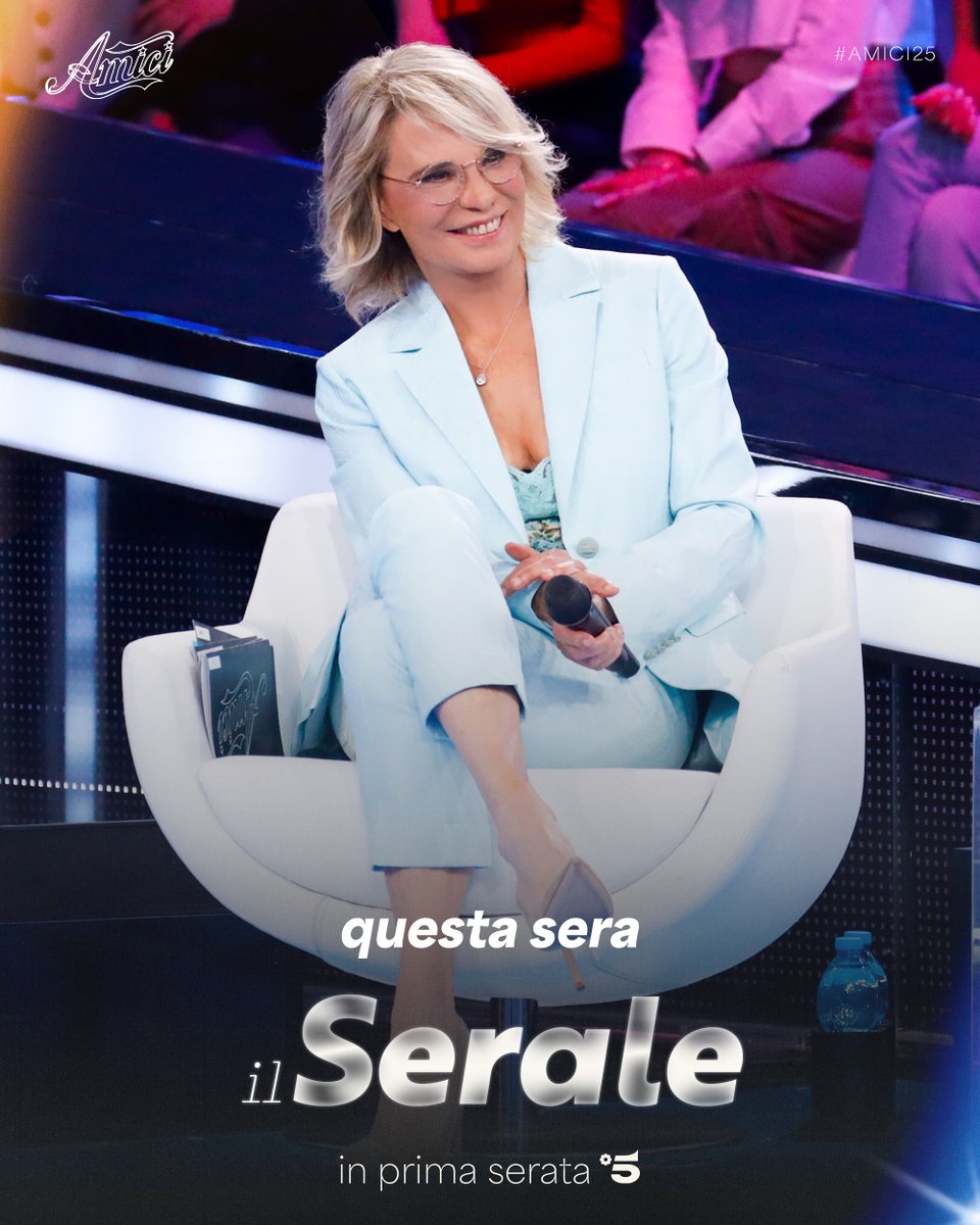 QUESTA SERA LA PRIMA PUNTATA DEL SERALE! I cantanti e i ballerini di #Amici25 sono pronti a regalarci uno spettacolo indimenticabile. Vi aspettiamo in PRIMA SERATA su CANALE 5, non mancate!✨