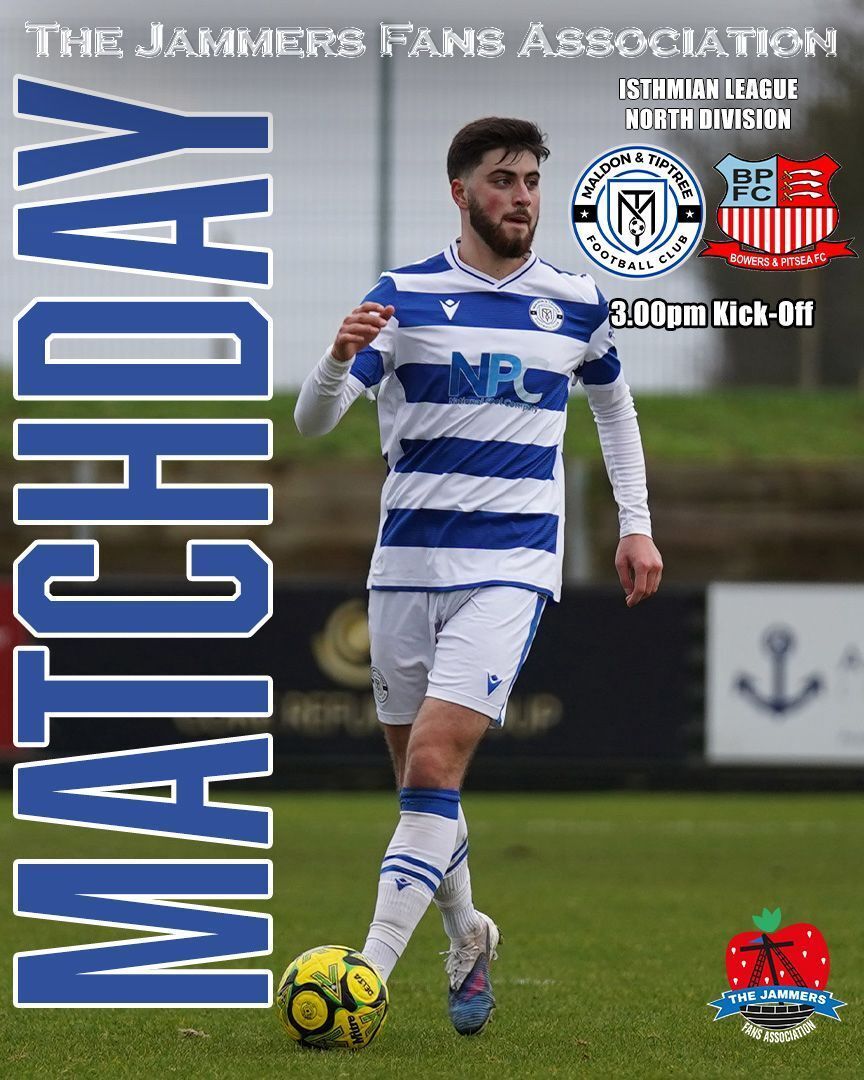 TheJammersFA's tweet photo. Today the Jammer's welcome Bowers and Pitsea to the Essex Riviera.
Get yourselves down to the Drewitt-Barlow Stadium and bring the noise.
#COYJ #UTFJ π https://t.co/AUvchFJBp7