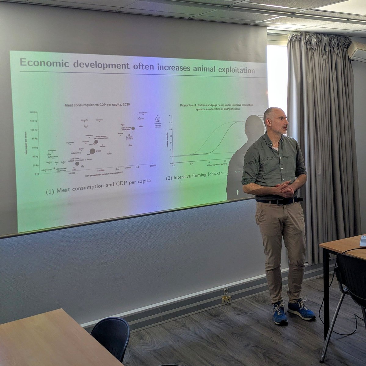 Raimon_Sabater's tweet photo. Ce mardi a eu lieu la conf. « L’Économie des animaux : comment intégrer au mieux le bien-être animal dans l’économie ? », animée par Nicolas Treich @Treich13, chercheur à la Toulouse School of Economics.

#bienêtreanimal #économie #conditionanimale #animaux https://t.co/c4ks9FTzwN