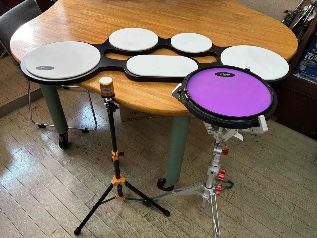 Musicmart_2's tweet photo. 「Raise Percussion プラクティスパッド」に新しい仲間が加わりました😆
テナー用、スネア用、ミニサイズの3種類です！
商品の詳細については、後日改めてご紹介させていただきます！ https://t.co/khKONyBEcE