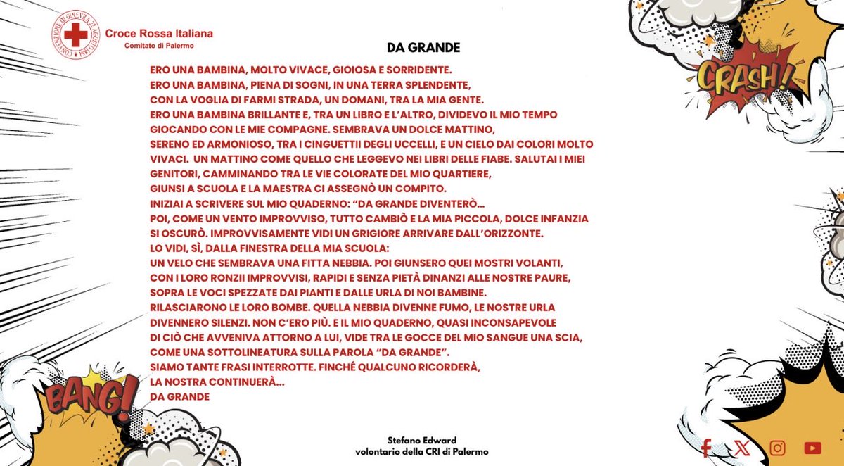 LE SCUOLE NON SONO UN BERSAGLIO. 🎒
Il #DIU parla chiaro:
✅ Studenti e insegnanti sono civili.
✅ Le scuole sono edifici civili.
⚖️ Proteggerli è un obbligo universale, non un’opzione.
L'umanità va difesa, sempre. 🔴
#CroceRossa #CRI #DirittoInternazionaleUmanitario