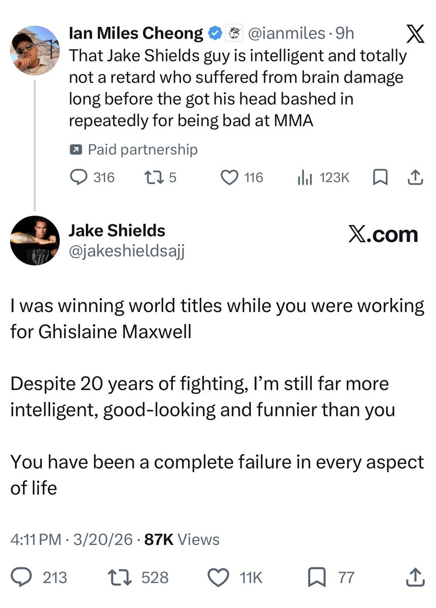 Jake Shields tweet media