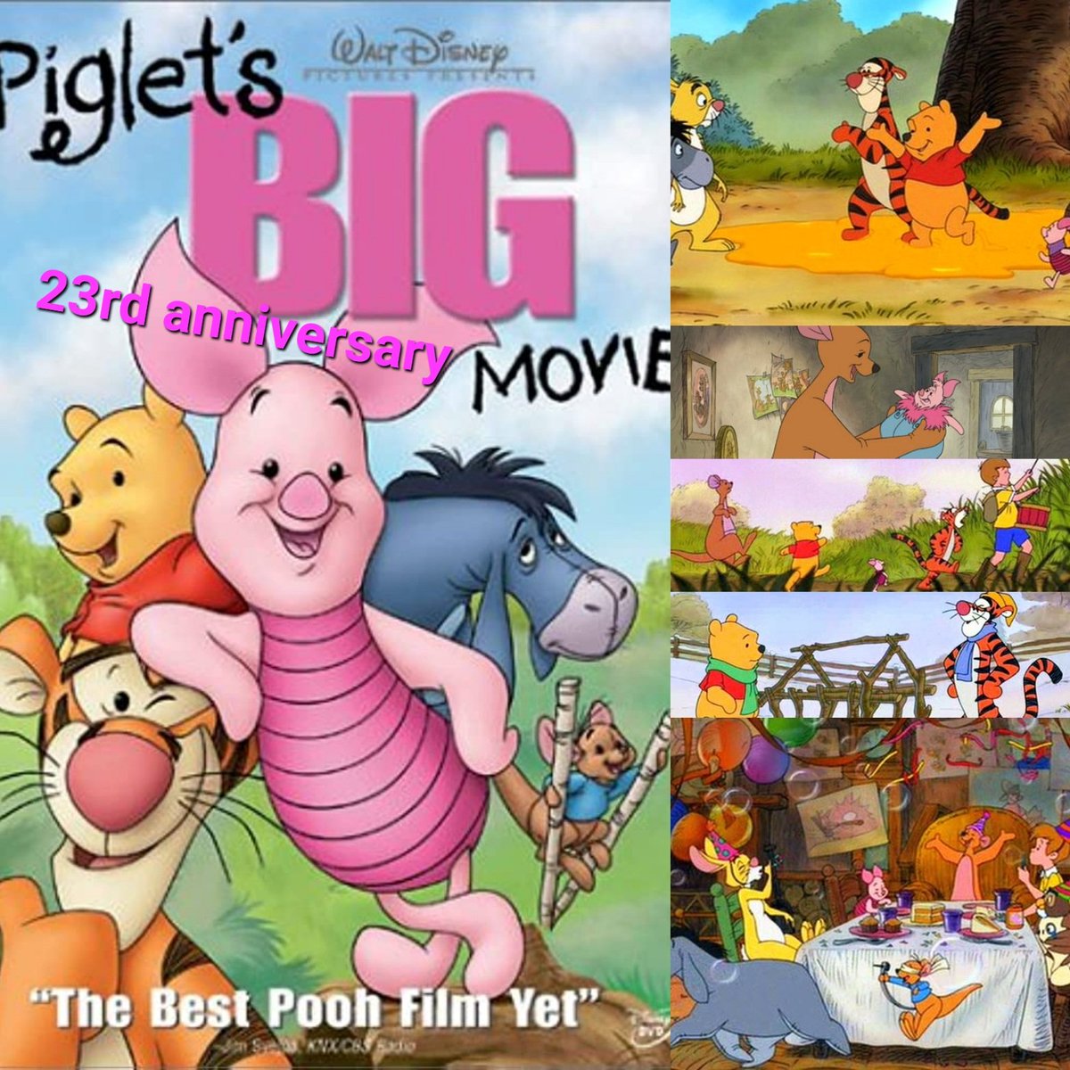 ArenStenslie's tweet image. Today even marks the #23rdanniversary of #WaltDisneyPictures's "#PigletsBigMovie".
#Disney @Disney #Pooh #WinnieThePooh #Piglet #Tigger #Rabbit #Eeyore #Kanga #Roo #Owl #ChristopherRobin #HundredAcreWood #PoohCorner #CarlySimon #SingHoForTheLifeOfABear #WithAFewGoodFriends