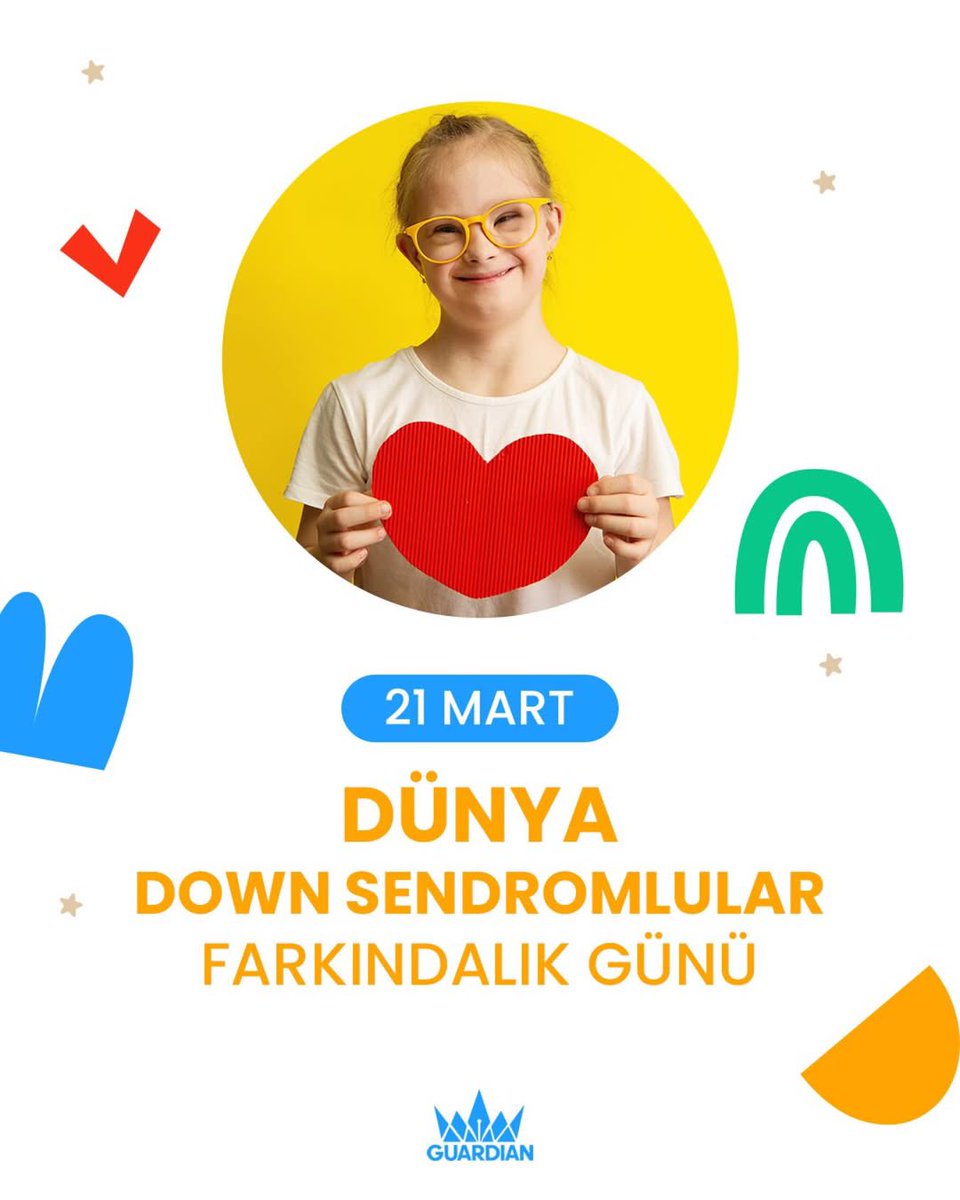 Guardianyayin's tweet photo. Dünyamıza kattığınız her güzelliğin, +1 değerin ve sevgi dolu kalbinizin farkındayız, her zaman yanınızdayız. 

21 Mart Dünya Down Sendromu Farkındalık Günü kutlu olsun. ❤️ https://t.co/rLeP5roKEO