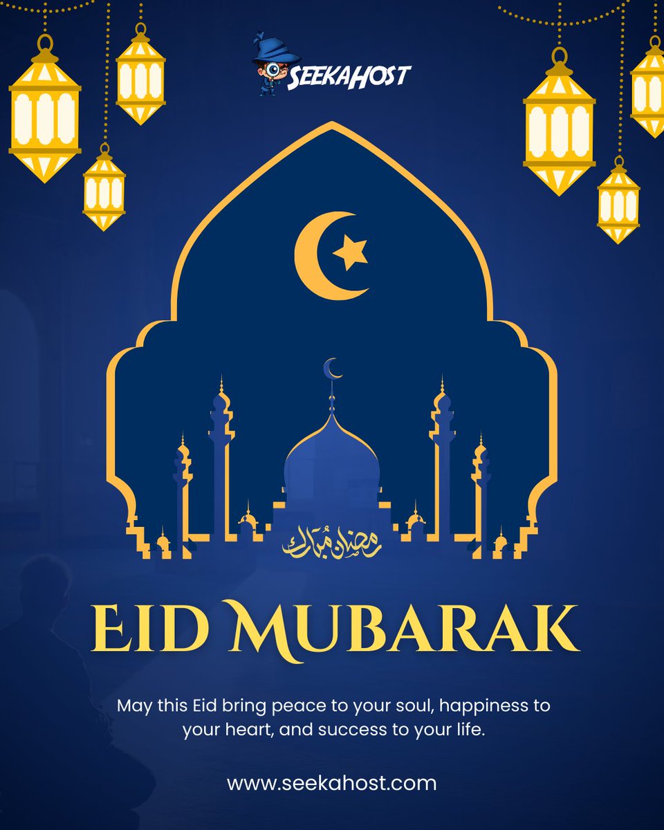 🌙✨ Eid Mubarak from SeekaHost! ✨🌙

May this beautiful occasion bring peace, happiness, and endless blessings to you and your loved ones. 

Wishing you success, prosperity, and joyful moments today and always.

🌙 Eid Mubarak! 🌙

#atSeekaHost #EidMubarak #Eid2026 #EidWishes