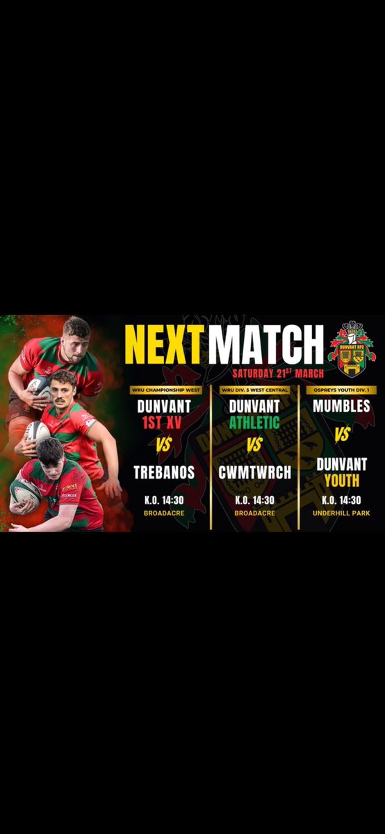 Dunvant Rugby Club tweet media