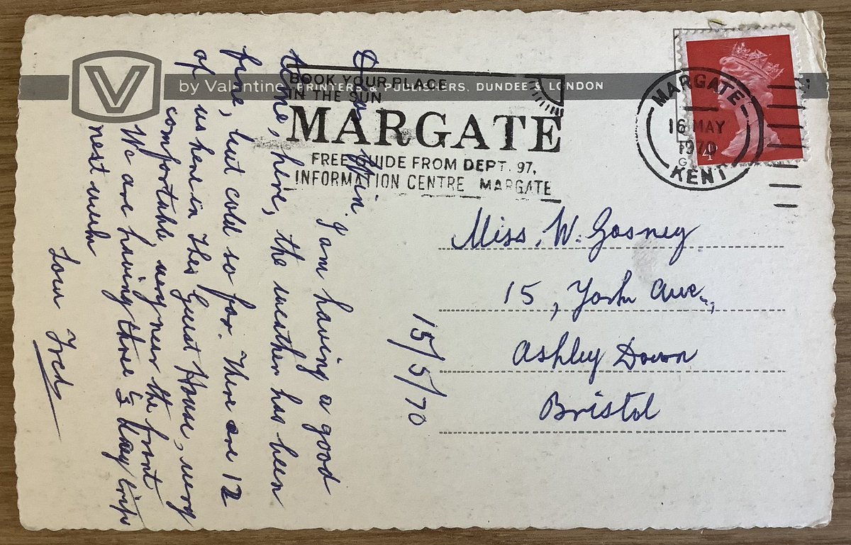 PaulSuttonKing's tweet image. #Margate  #PostboxSaturday You may need your specs #postcard