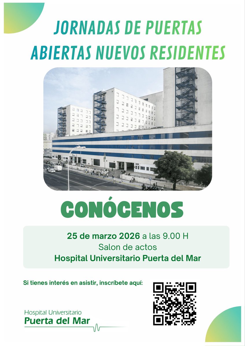 El <a href="/HUPMCadiz/">HospitalPuertadelMar</a> estrena residencia en Medicina de Urgencias este 2026.  Una oportunidad única para formarte en un centro referente en la provincia y con un equipo humano excepcional.
Aprender, crecer y vivir en Cádiz… ¿se puede pedir más? ☀️🏥 No dudes en pedir información.