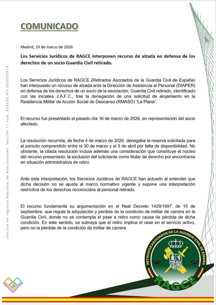 Retirados Asociados Guardia Civil de España 🇪🇸 tweet media