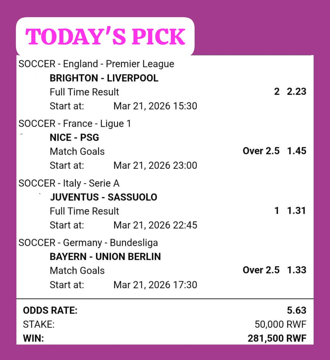 TODAY'S PICK. tweet media