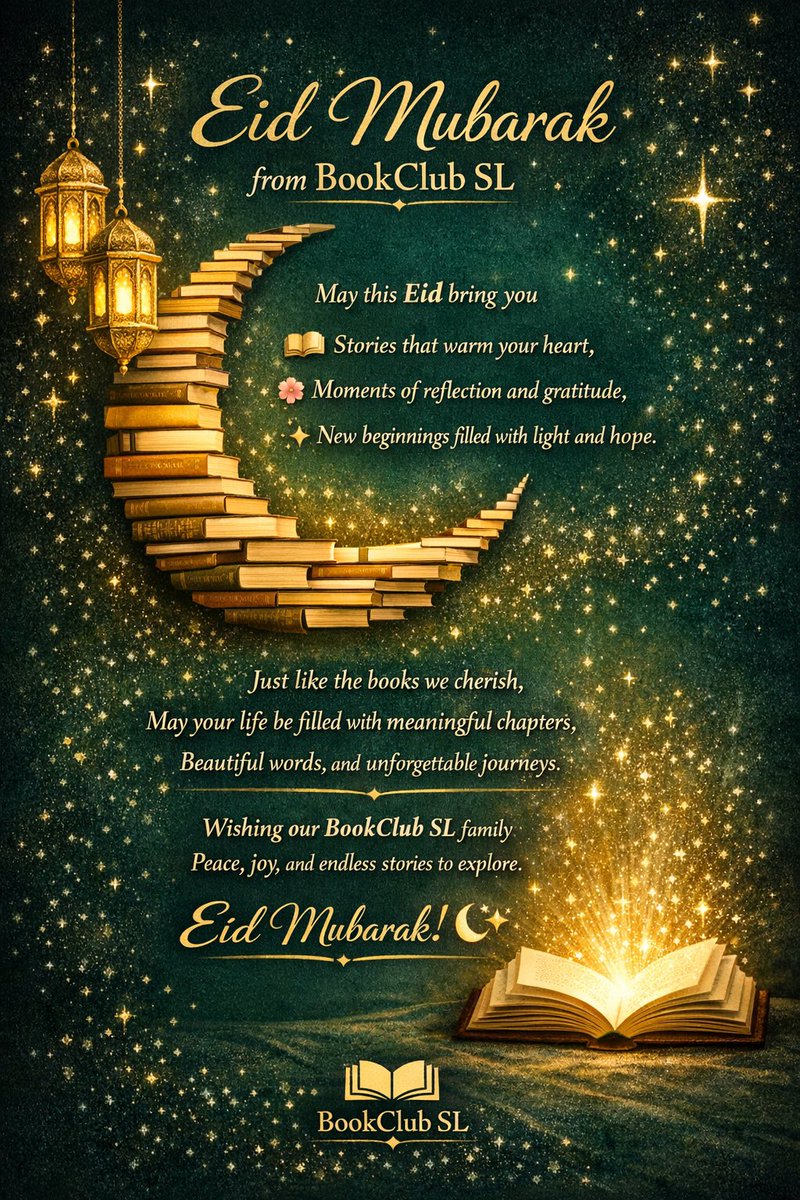 BookClubSL's tweet photo. Wishing all our bookworms Eid Mubarak ! https://t.co/botdpVIwgO