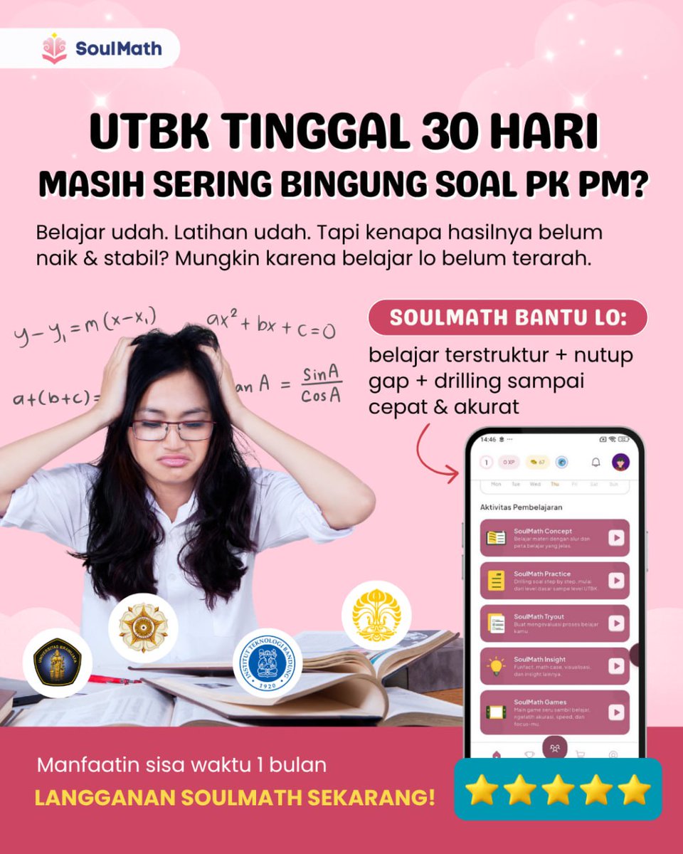 SoulMath | App Belajar PK PM UTBK tweet media
