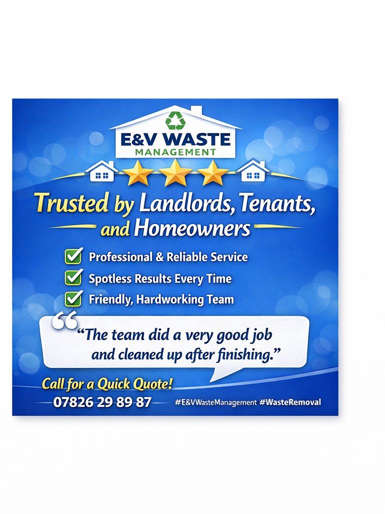 Jobs done for a loyal customers.
Furniture removal ✔️
Construction waste cleared ✔️
Fast, affordable &amp; trusted across London &amp; Essex 
 Send photos + postcode on WhatsApp for a FREE quote
evwastemanagement.co.uk
#WasteClearance #LondonUK #Essex #FurnitureRemoval #BuildersWaste