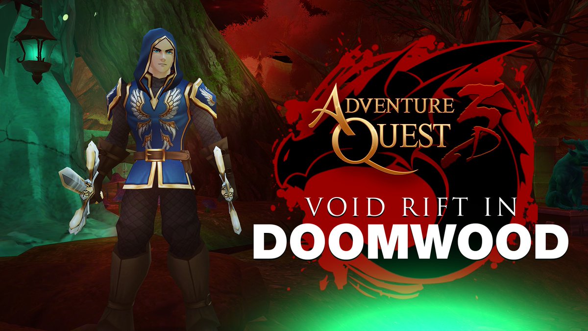 ArtixKrieger's tweet image. Doomwood reborn and Void Rifts unleashed in AQ3D's new update! 
Void Rifts in Doomwood, visual updates to Doomwood, Voidslayer statues, Chibi Voidslayer Knights, and a new frog questline + froggy themed items.
Check it out aq3d.com/news/voidslaye…
~B #aq3d #mmo #rpg
