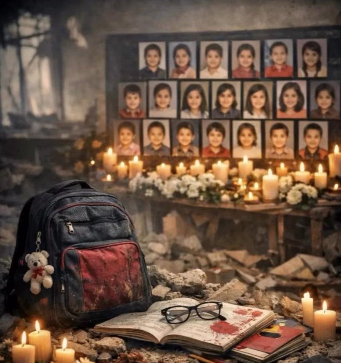 IraninJapan's tweet photo. 165 innocent school children in Minab, Iran, whose lives were taken by American missiles, are no longer among the Iranian nation to celebrate the New Year. And what about those who failed to condemn this heinous crime? https://t.co/hN5Gy841nm