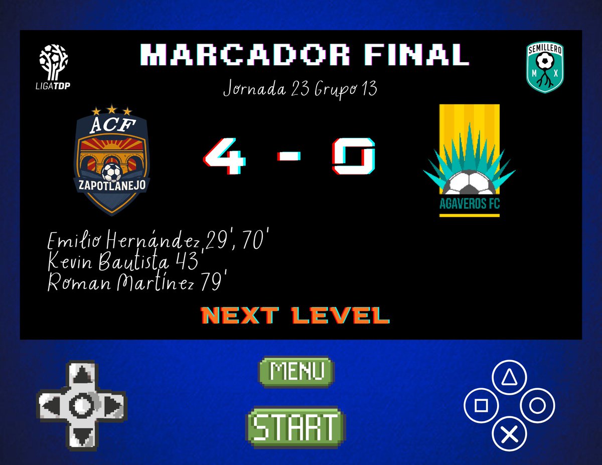 #LigaTDP 🏆 - Grupo 1️⃣3️⃣ | DESTILAN LOS PUNTOS ⚽️

#ACFZapotlanejo esta noche se reencontró con la senda del triunfo luego de un paso contundente sobre Agaveros FC. 

En esta #Jornada23 los dirigidos por el DT Julio Cesar Álvarez llegan a 3️⃣4️⃣ unidades.