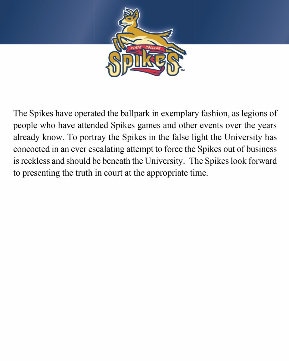 State College Spikes tweet media