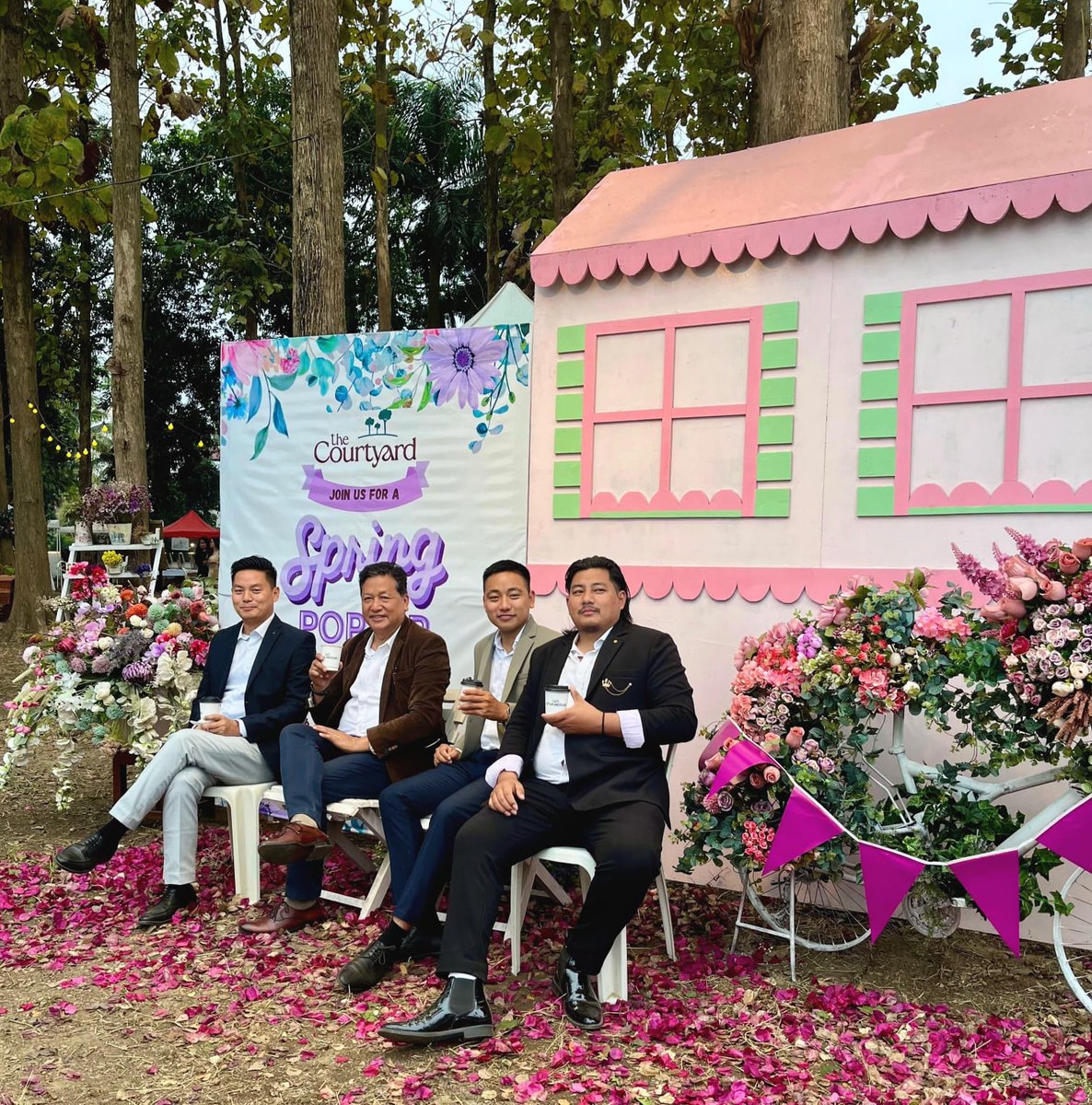 Coffee moment with four great Kuda boys at the Courtyard's Spring Pop-Up, Day-2, 20-03-26.