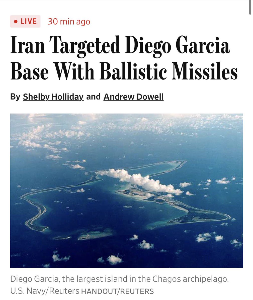 najahmalii's tweet photo. 🟥In the absence of any official confirmation from Iran, claims reported by The Wall Street Journal regarding a 2 missiles strike toward Diego Garcia should be treated with caution. At this stage, the story relies on unnamed sources and has not been independently verified through publicly available evidence.

For Western audiences, it is important to distinguish between confirmed facts and preliminary reporting—especially in moments of heightened geopolitical tension. Similar episodes in the past have shown how early intelligence leaks or partial disclosures can shape narratives before a full picture emerges.

The strategic sensitivity of locations such as Strait of Hormuz further amplifies the impact of such reports, often feeding into broader security concerns and policy debates. However, responsible analysis requires restraint: policy positions and public opinion should not be driven by unverified claims.

Until official statements or corroborated evidence are presented, the situation remains unclear. Maintaining analytical discipline—grounded in verification rather than speculation—is essential for an informed and balanced public discourse.