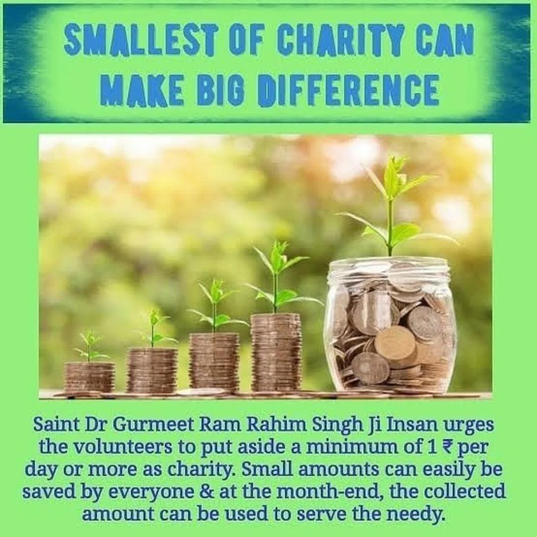 plkgrver19's tweet image. Even a small step taken every day can evolve into a monumental act of service. Inspired by Saint Gurmeet Ram Rahim Ji, initiatives like #Save1Coin teach us that true happiness is found only through continuous service. Small savings, big help—this is the true hallmark of humanity.