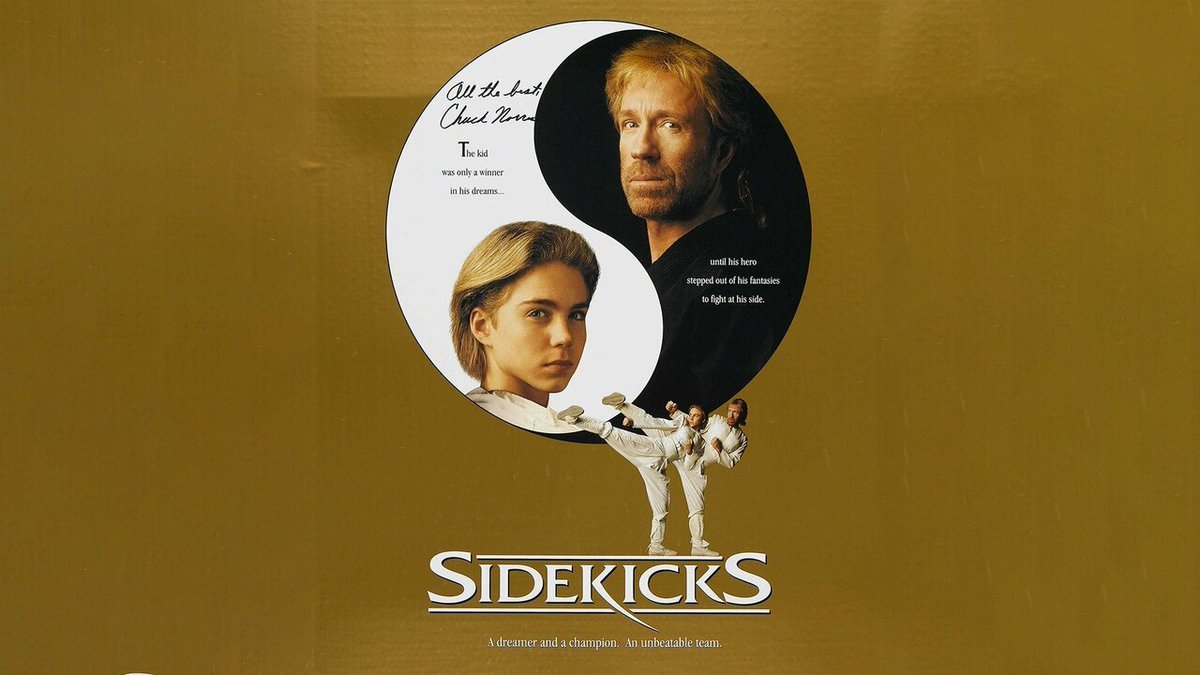 WolfsKumite's tweet image. #NowWatching "Sidekicks" (1992)

Finishing up a sad day, with a happy memory. Thanks Chuck...rest well.