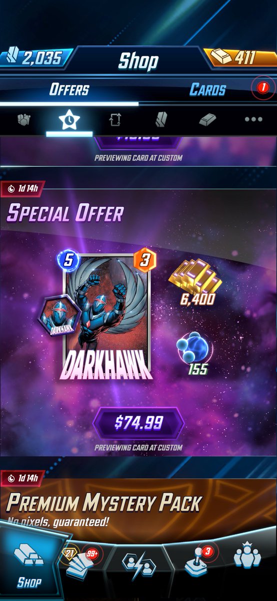 wickeddoer's tweet image. This is why the game is declining; it has become pay-to-win. It's frustrating for players like me who don't want to spend money to enjoy the game. In the early stages of the game you had to get you collection level up to get cards, this is sad asf #marvalsnap  #trash #paytowin