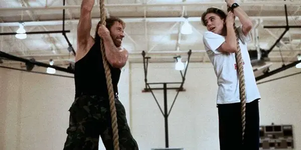 WolfsKumite's tweet image. #NowWatching "Sidekicks" (1992)

Finishing up a sad day, with a happy memory. Thanks Chuck...rest well.