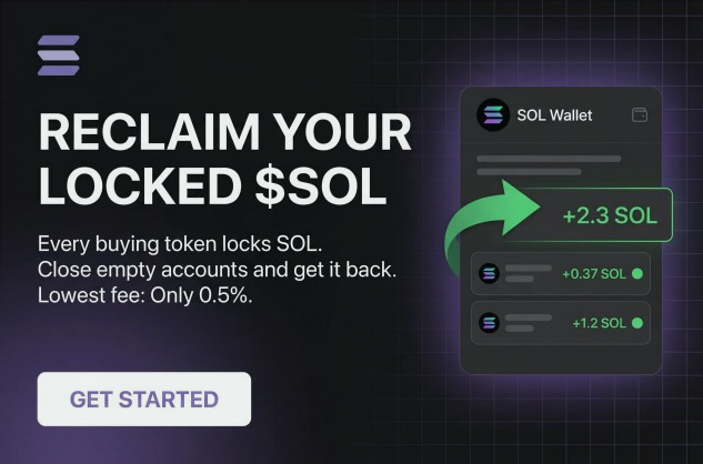 wwiiddii's tweet image. Ever looked for 'free' $SOL in your own wallet? 👀

Every new token on Solana traps a bit of $SOL as rent, leaving small balances locked in empty accounts.

🔗 unlockrent.cc

That's not missing money - it's 100% YOURS and just stuck.

Sol Incinerator takes 2-5%