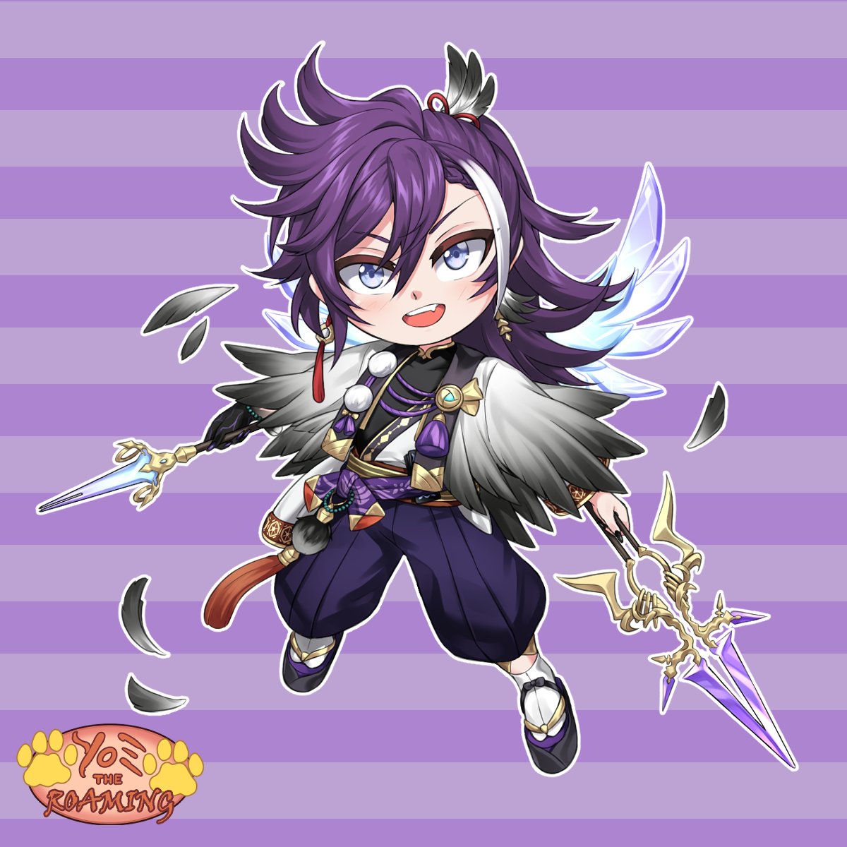 A chibi of Banzoin Hakka from Holostars Tempus 🐦‍⬛
#PIHAKKASSO