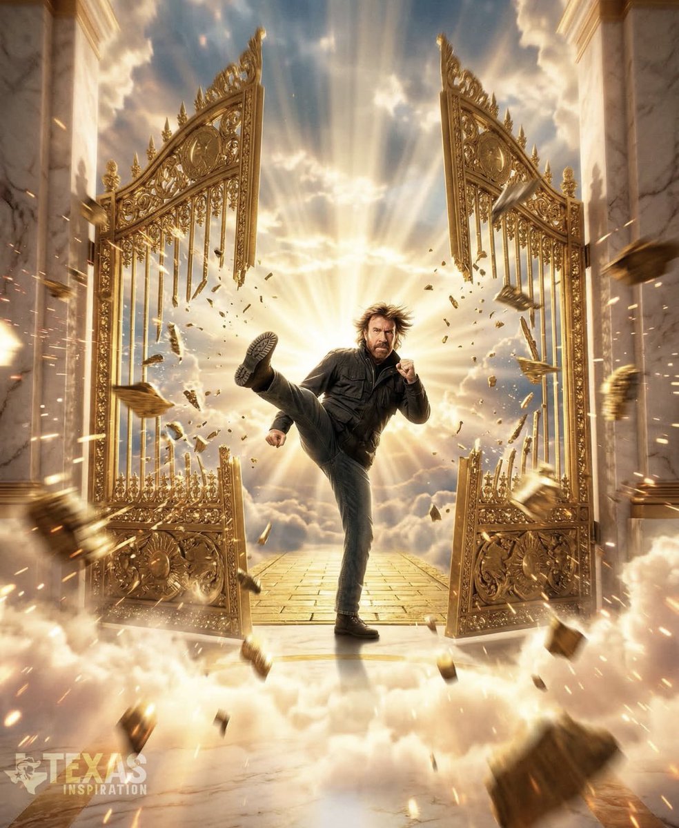 Chuck Norris wkracza do nieba tak, jak potrafi to tylko on…

Legendy takie jak on nie odchodzą —
one wkopują się z półobrotu w wieczność. 🥲