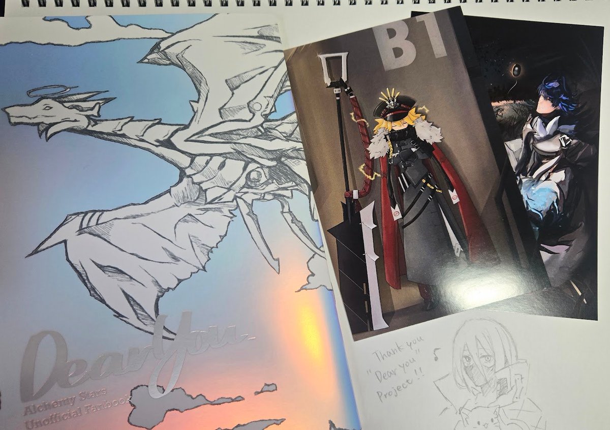 XiAoxia0p's tweet photo. Thank you Dear you project!
Thank you for letting me be a part of such a wonderful book. It was a book overflowing with everyone’s love for Alchemy Stars🥰✨
Thank you for the wonderful fanbook!! https://t.co/dj1sS0H9gI