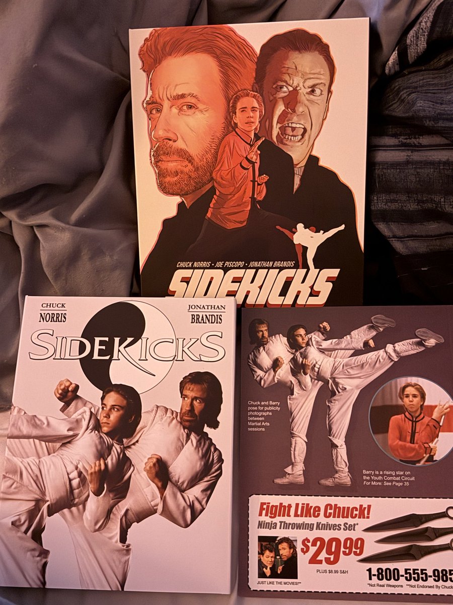 Seanoleus's tweet image. Watching Sidekicks now in remembrance. #fightlikechuck